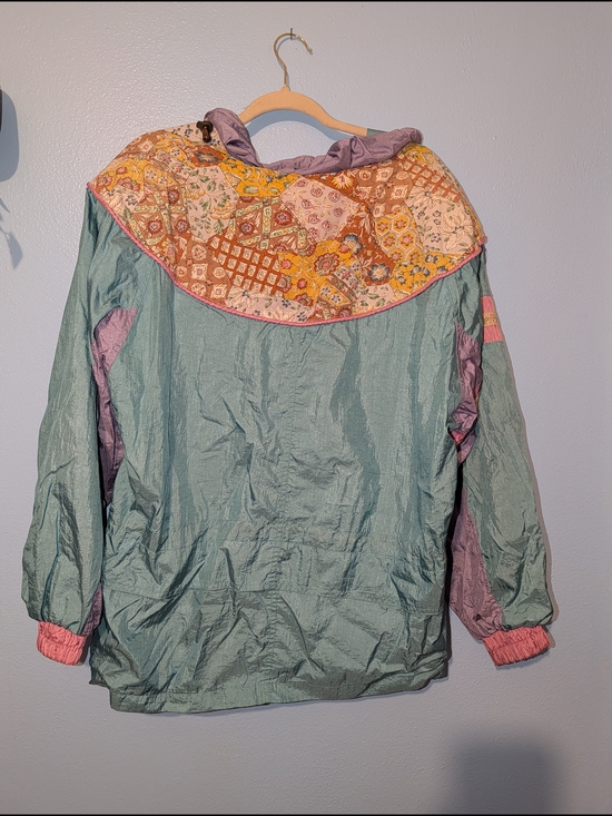 Vintage Quilted Pastel Windbreaker Jacket in Teal & Pink ANNO 1969 - Picture 3 of 12